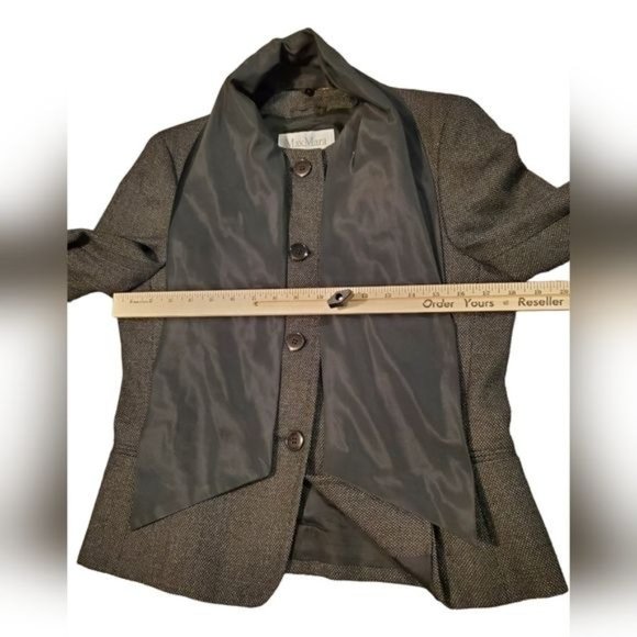 Max Mara brown woolen blazer size 8 (European 38) virgin wool 85% - Picture 3 of 16